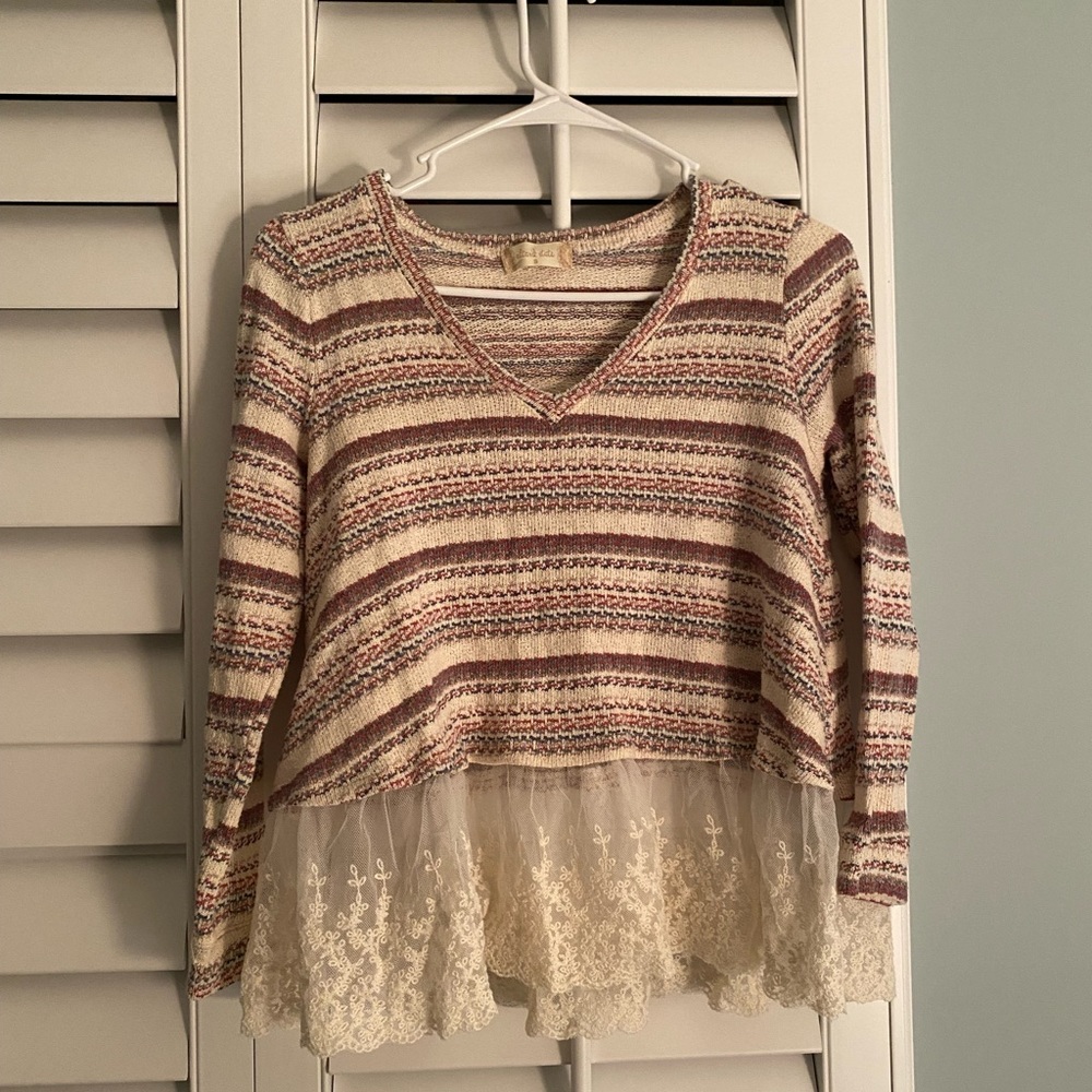 altar’d state sweater with lace